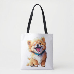 CUTE DOG laughing Classic T-Shirt Tote Bag