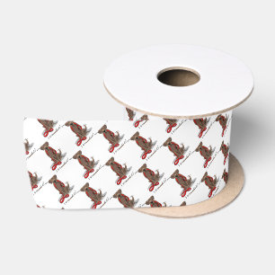 Cute Dog - Let's Go! Chocolate Labrador Retriever Satin Ribbon