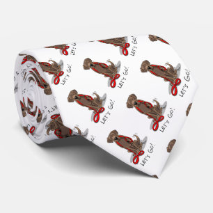Cute Dog - Let's Go! Chocolate Labrador Retriever Tie