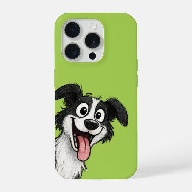 Cute Dog lime green iPhone Case (Back)