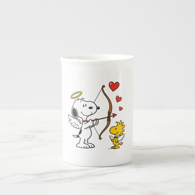 Cute Dog Love Bone China Mug (Front)