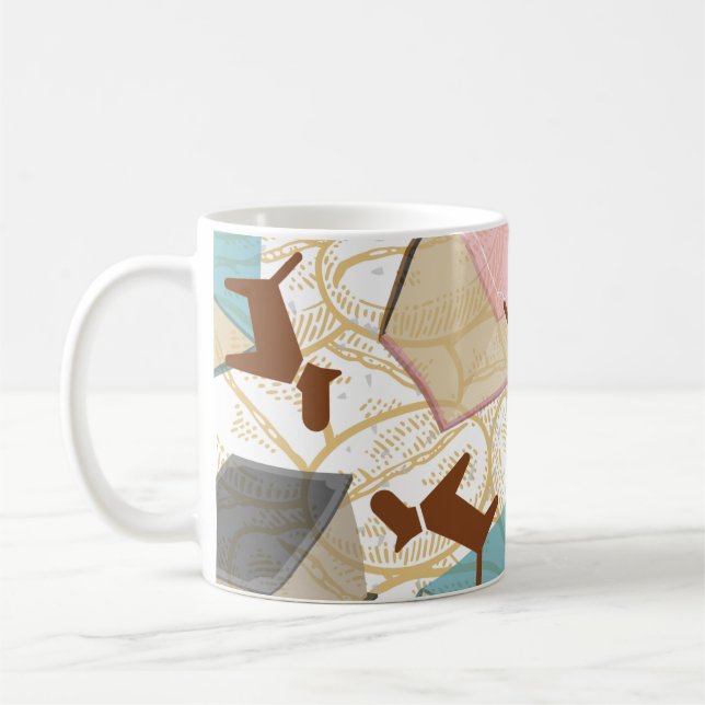 Cute Dog Lover Book Lover Coffee Mug (Left)