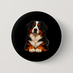 Cute dog lover design bernese mountain dog 6 cm round badge