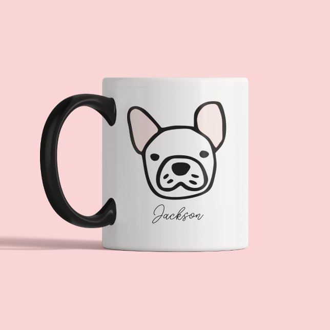 Cute Dog Lover Dog Mum Dog Dad | Frenchie Two-Tone Coffee Mug (Creator Uploaded)
