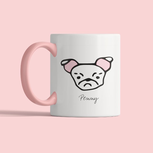 Cute Dog Lover Dog Mum Dog Dad | Pug Two-Tone Coffee Mug (Creator Uploaded)