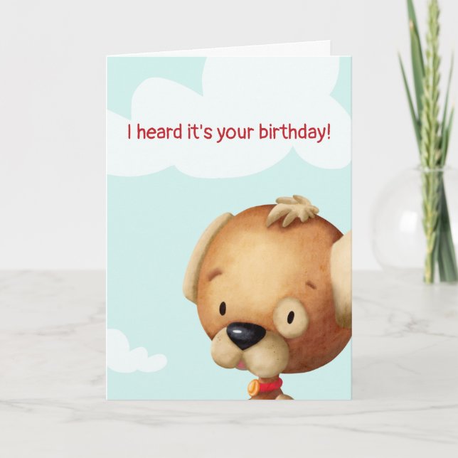 Cute Dog Lover Personalised Birthday Card (Front)