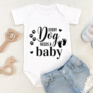 Cute Dog Lover Pet Pregnancy Reveal Announcement Baby Bodysuit