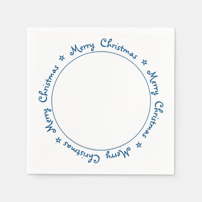 Cute Dog Merry Christmas Black Labrador Napkin (Front)