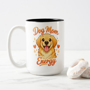 Cute Dog Mom Energy Golden Retriever Coffee Mug