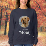 Cute Dog MOM Personalised Retro Pet Photo Sweatshirt<br><div class="desc">Dog Mum ... Surprise your favourite Dog Mum this Mother's Day , Christmas or her birthday with this super cute custom pet photo t-shirt. Customise this dog mum shirt with your dog's favourite photos, and name. This dog mum shirt is a must for dog lovers and dog moms! Great gift...</div>