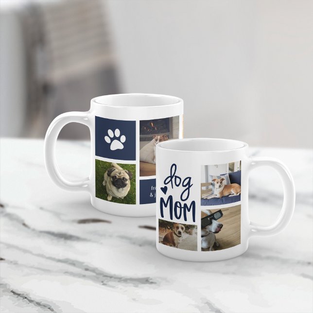 Cute Dog Mom Pet Photo Collage Coffee Mug (Creator Uploaded)