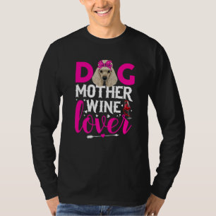 Cute Dog Mother Poodle Dog Mother's Day T-Shirt