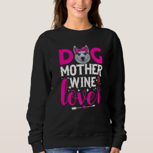 Cute Dog Mother Siberian Husky Dog Mother's Day Sweatshirt