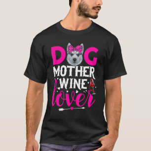 Cute Dog Mother Siberian Husky Dog Mother's Day T-Shirt