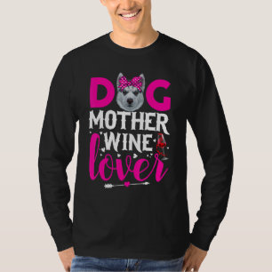 Cute Dog Mother  Siberian Husky Dog Mother's Day T-Shirt