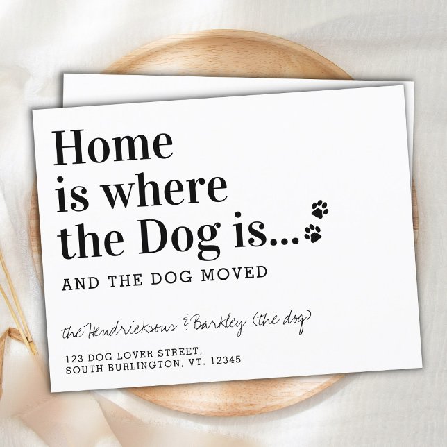 Cute Dog Moving We've Moved New Address Pet Moving Postcard (Creator Uploaded)