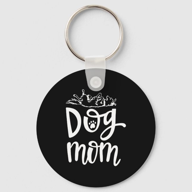 Cute dog mum best dog key ring (Front)