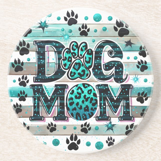 Cute Dog Mum Coaster (Front)