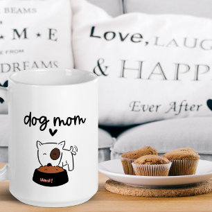 Cute Dog Mum mugs pawprint with name coffee mugs