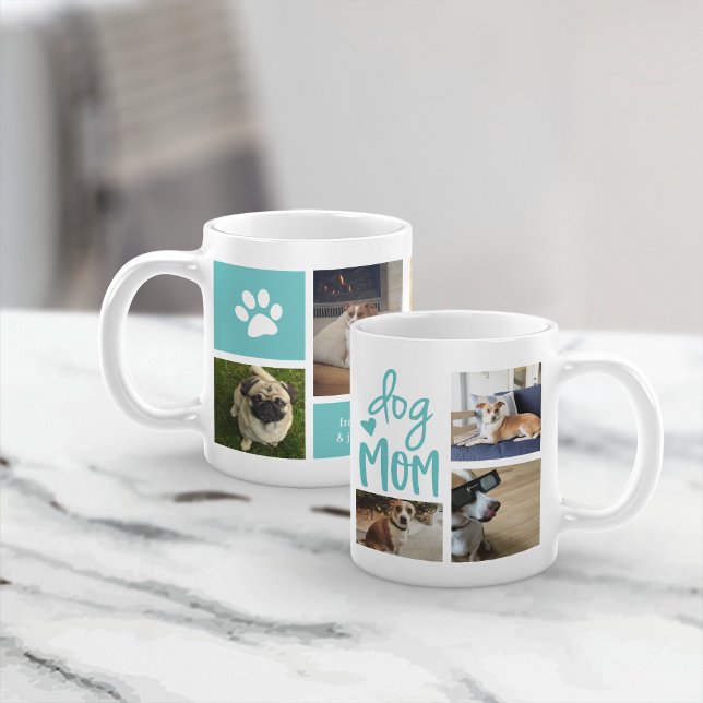 Cute Dog Mum Pet Photo Collage Coffee Mug (Creator Uploaded)