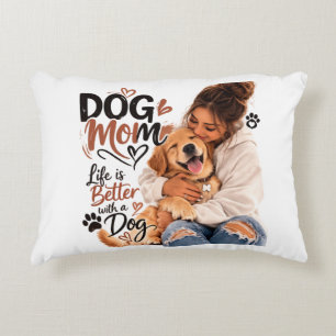 Cute Dog Mum Pillow   Cosy Teddy Bear & Pet Lover 