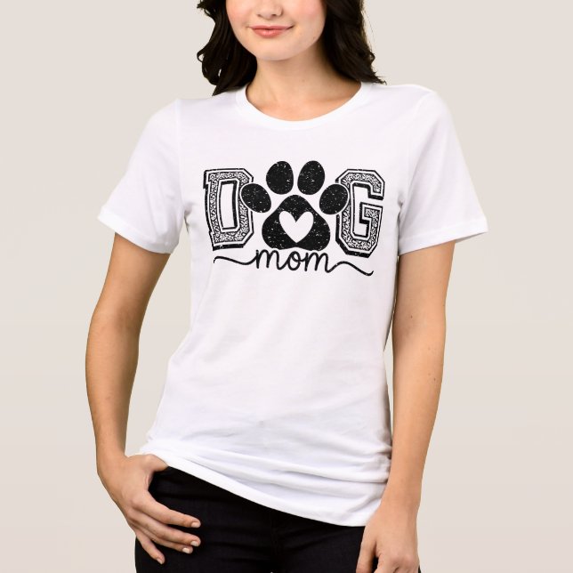 Cute Dog Mum Tri-Blend Shirt (Front)