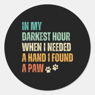 Cute Dog Mum Women Puppies Girl Funny Dog Dad Men Classic Round Sticker