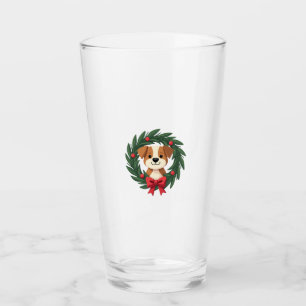 Cute Dog Nose Christmas Wreath Christmas Dog Mom D Glass
