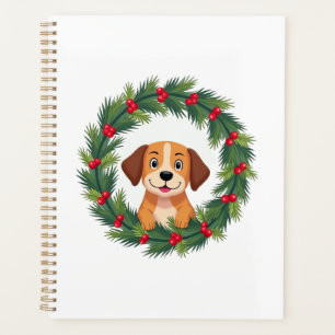 Cute Dog Nose Christmas Wreath Christmas Dog Mum D Planner