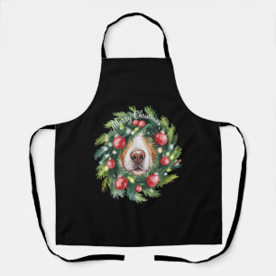 Cute Dog Nose Christmas Wreath Dog Mum Dog Lover Apron