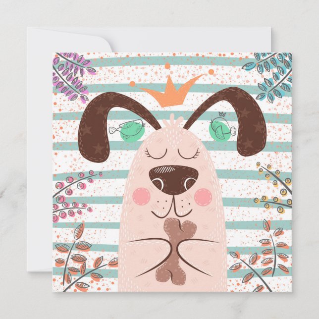 Cute Dog Note Card (Front)