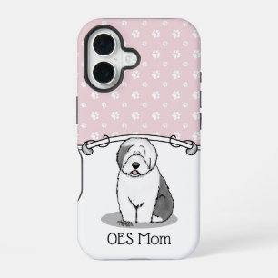 Cute Dog OES Mum Old English Sheepdog Mum (Grey 1) iPhone 16 Case