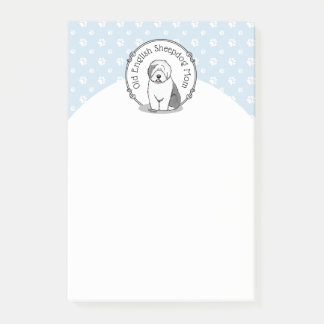 Cute Dog OES Mum Old English Sheepdog Mum (Grey 1) Post-it Notes