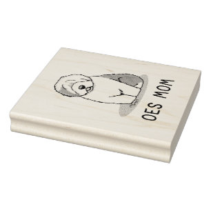 Cute Dog OES Mum Old English Sheepdog Mum (Grey 1) Rubber Stamp