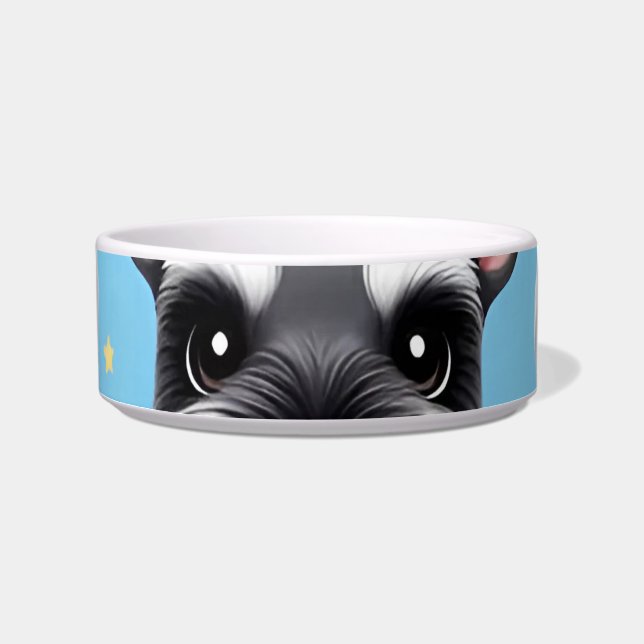 Cute Dog Of Schnauzer Animal Pattern Bowl (Front)