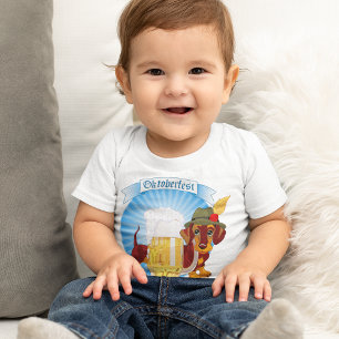 Cute Dog Oktoberfest Beer Dachshund Toddler T-Shirt