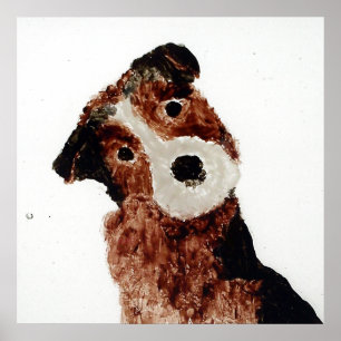 Cute  Dog Painting Terrier Poster