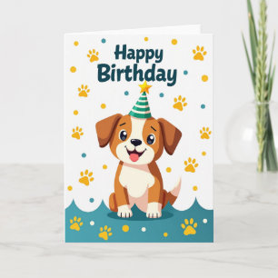 Cute Dog Party Card