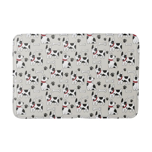 Cute Dog Pattern bath mats (Front)