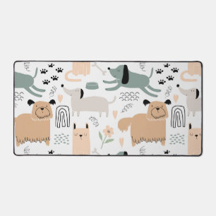 Cute Dog Pattern Desk Mat