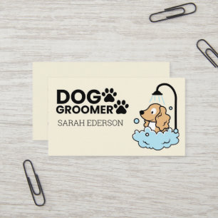 Cute Dog Paw Design, Dog Grooming Business Card