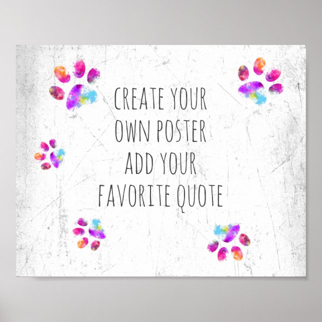  cute dog paw print add your text distressed  (Front)