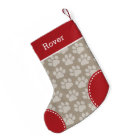 Cute Dog Paw Print Pattern Custom Pet Name