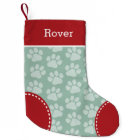 Cute Dog Paw Print Pattern Custom Pet Name