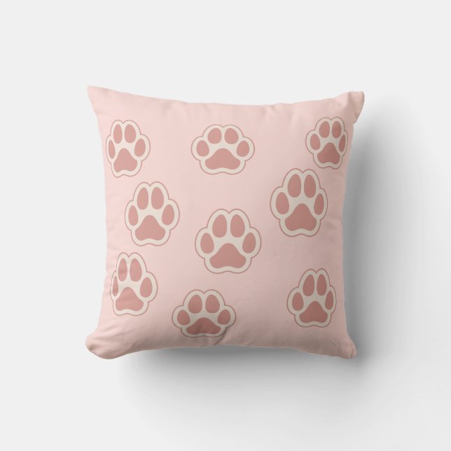 Cute Dog Paw Prints Pattern  Cushion (Front)