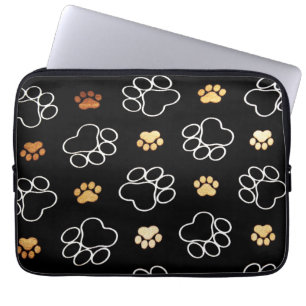 Cute Dog Pawprints Tracks, Laptop Sleeve 13"