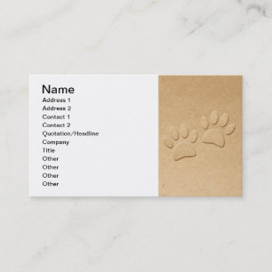 Cute Dog Paws For Dog Lovers Business Card