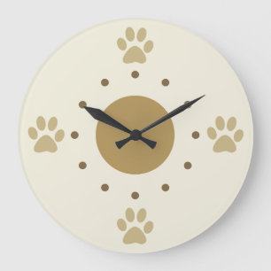 Cute Dog Paws Wall Clock