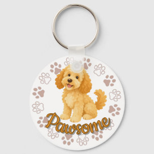 Cute Dog Pawsome  - Adorable Dog Lover  Key Ring