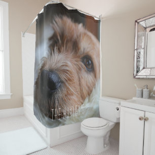 Cute Dog Personalised Shower Curtain